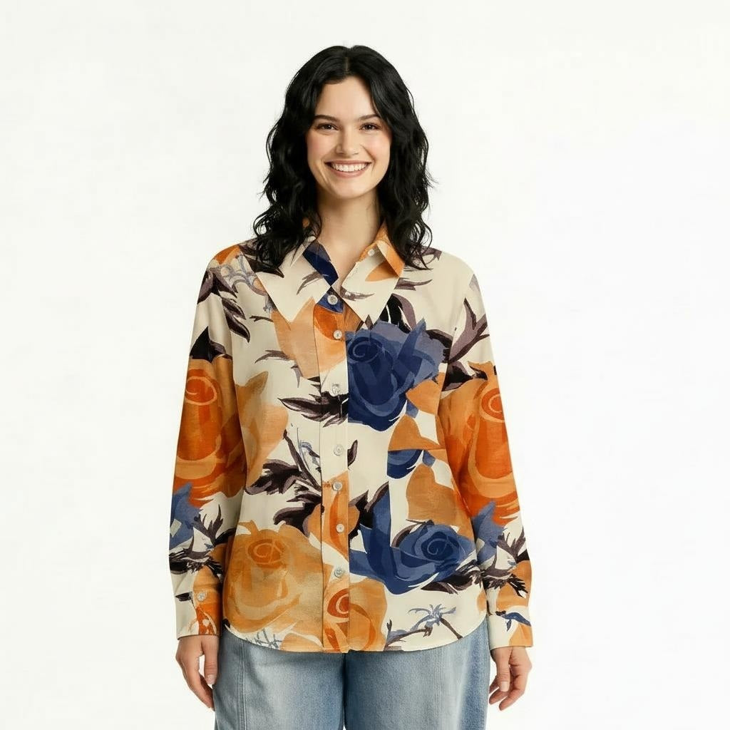 Women Floral Printed Casual Shirt