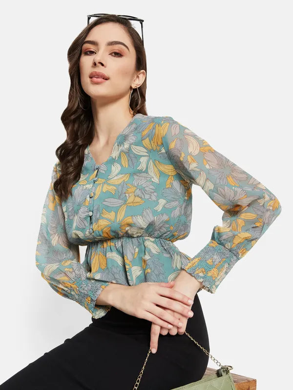 Floral Peplum Top