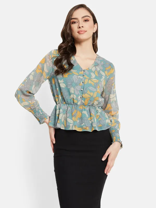 Floral Peplum Top