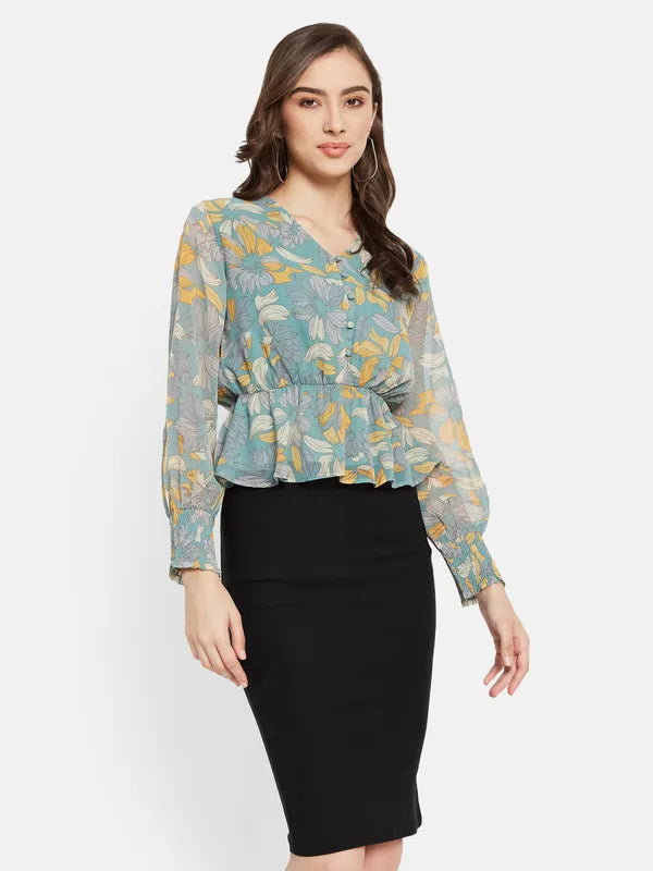 Floral Peplum Top