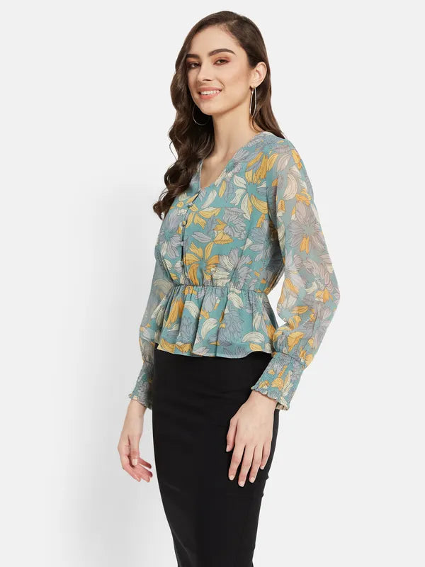 Floral Peplum Top