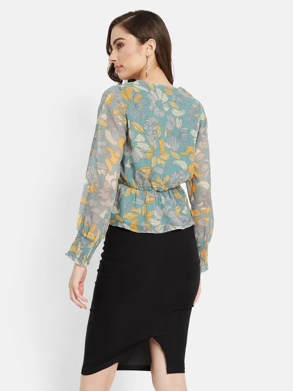 Floral Peplum Top