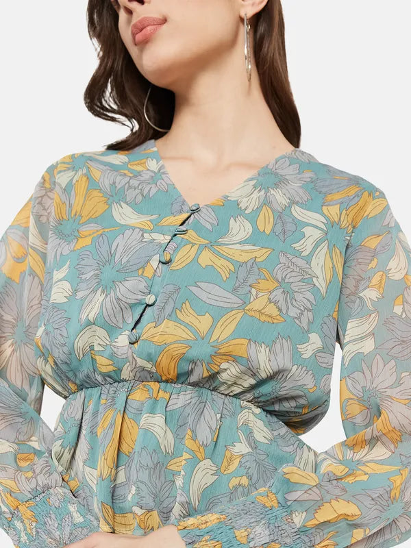 Floral Peplum Top