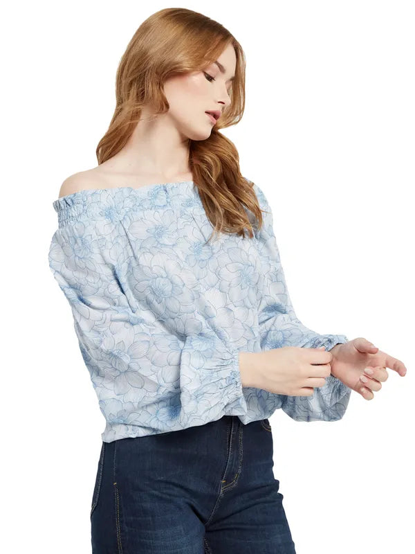 Printed Off-Shoulder Top