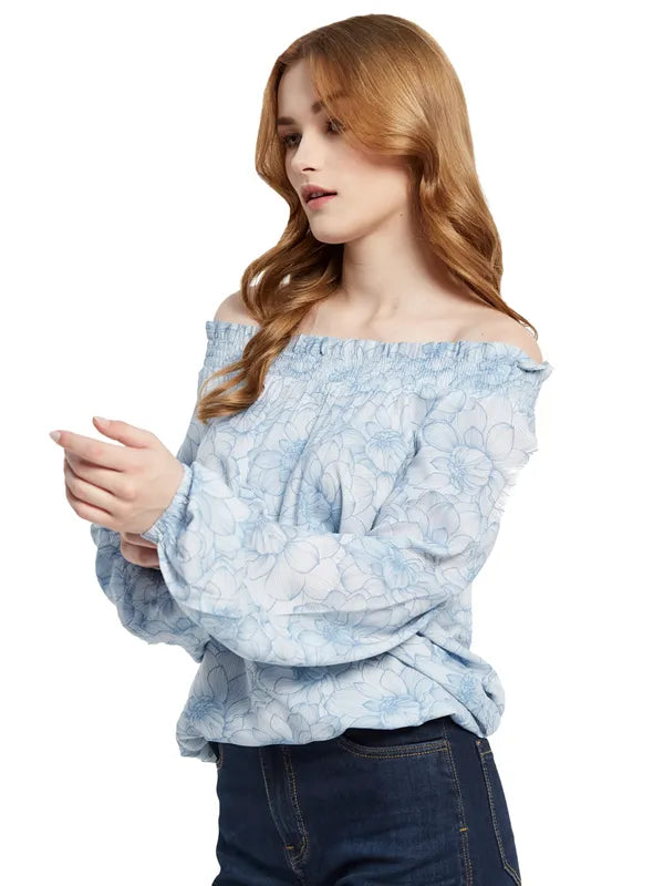 Printed Off-Shoulder Top