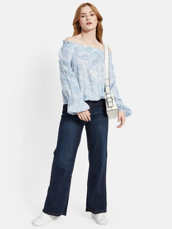 Printed Off-Shoulder Top