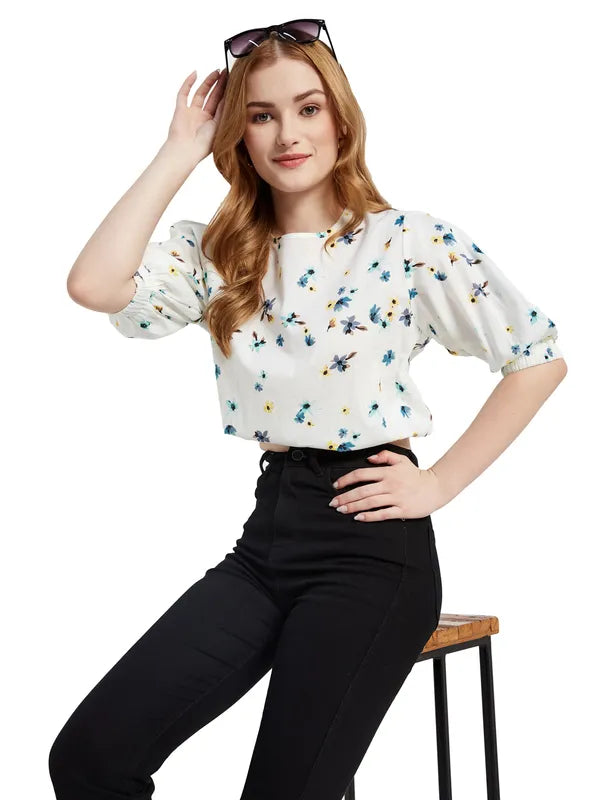 Floral Print Crop Top