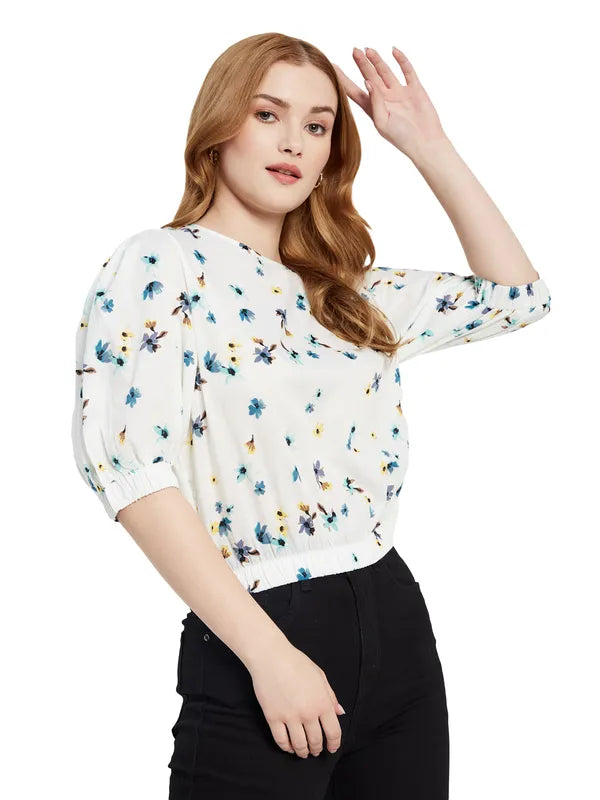 Floral Print Crop Top