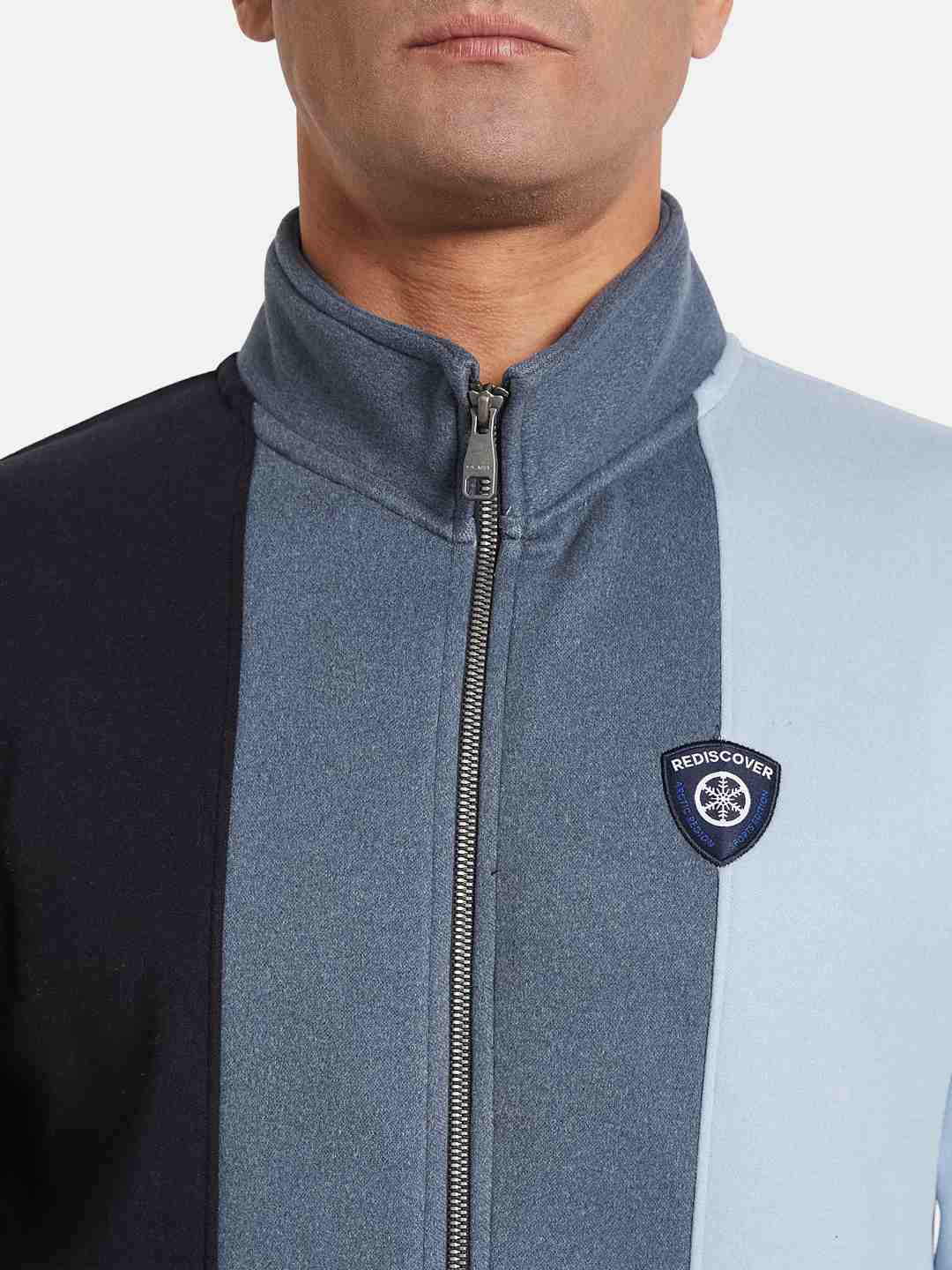 Octave Men Colourblocked Long Sleeves Sweatshirt