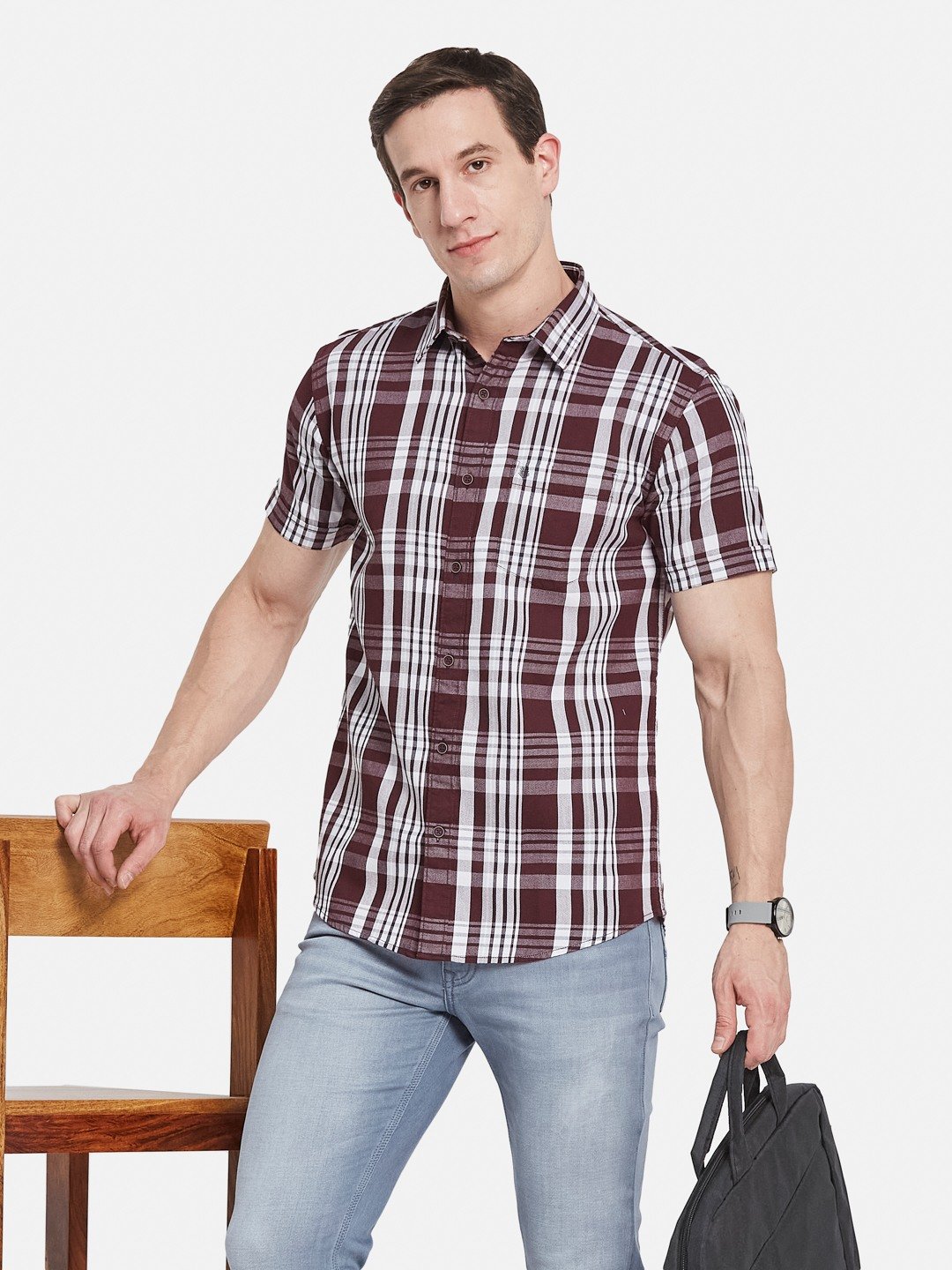 METTLE Men Multi Stripes Opaque Striped Casual Shirt