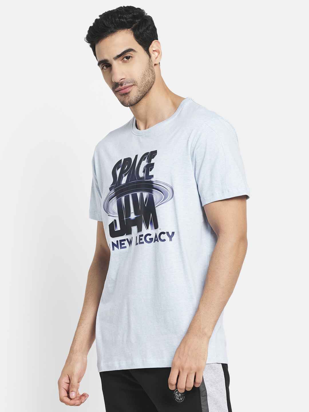 Octave Men Blue Typography Printed T-Shirt
