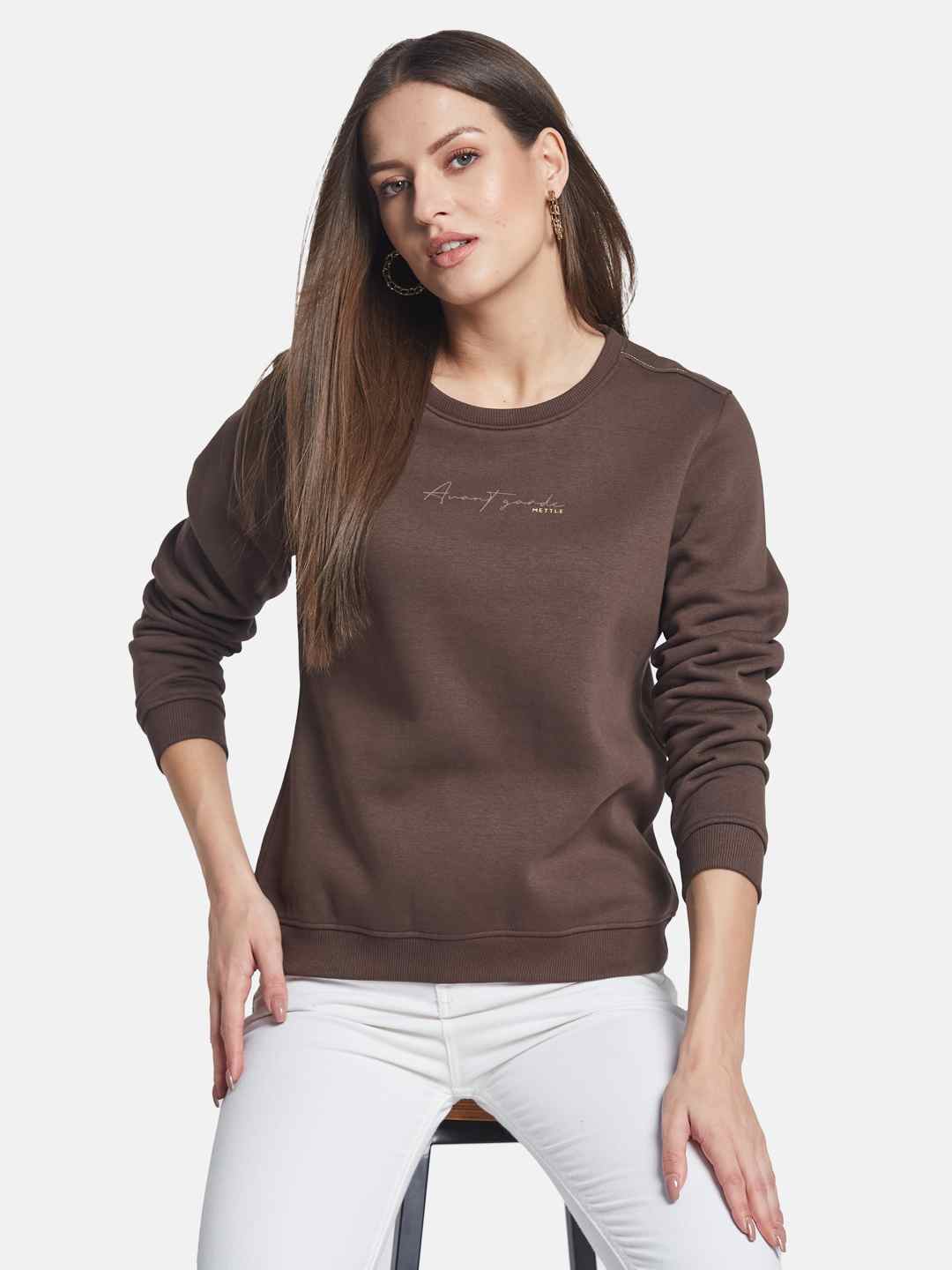 METTLE Women Round Neck Sweatshirt
