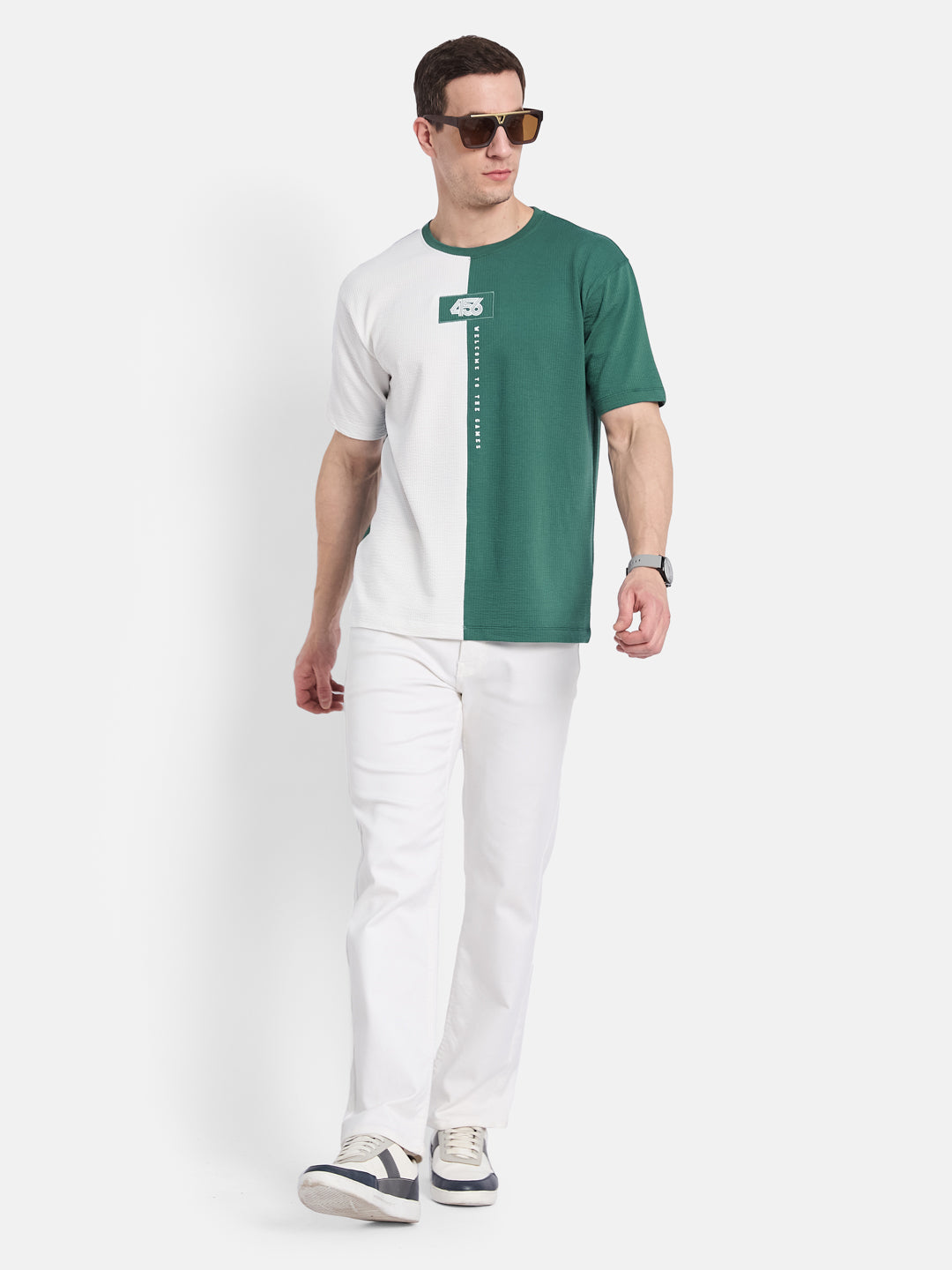 Octave Men Colourblocked T-shirt