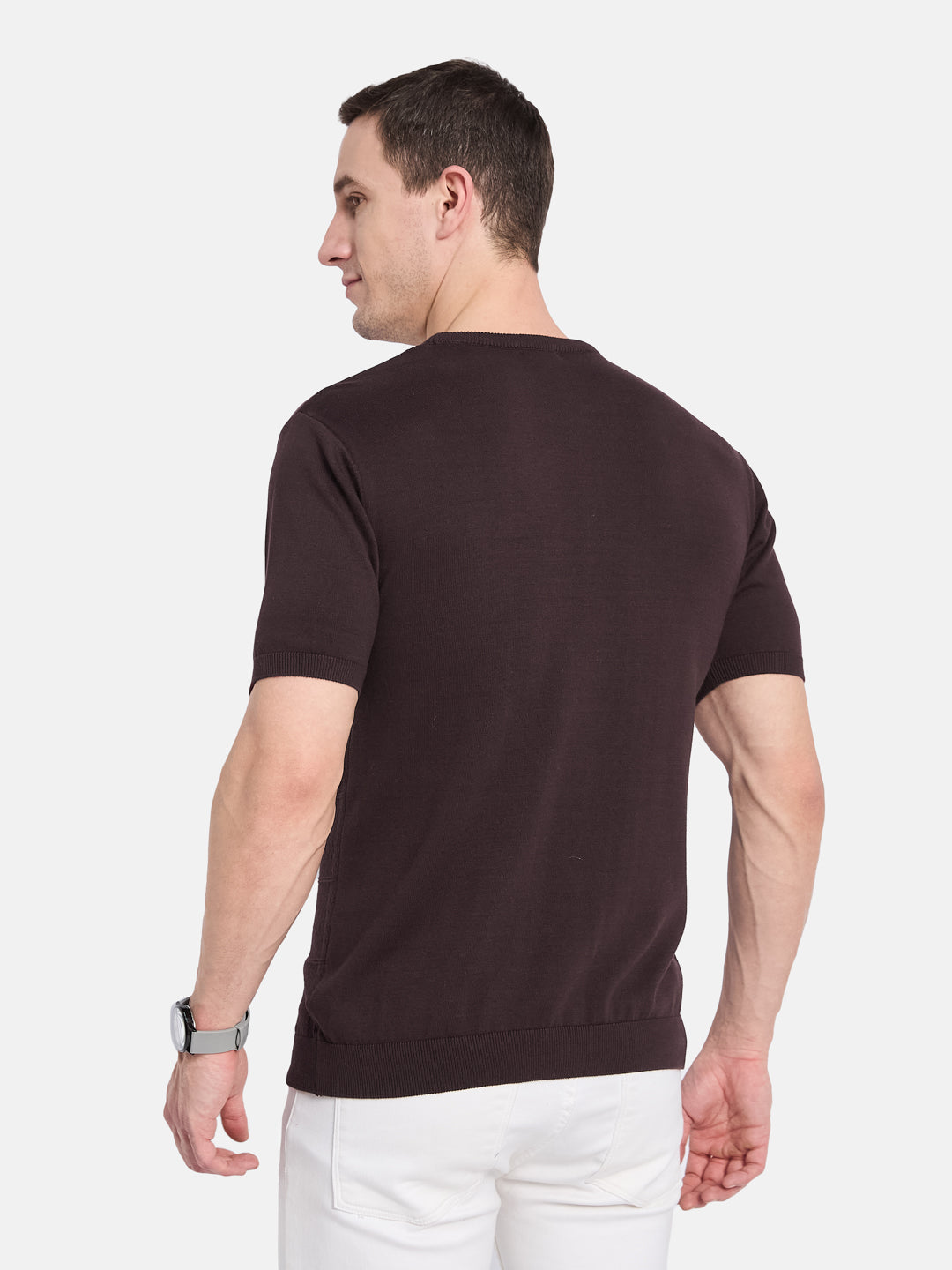 METTLE Men Checked T-shirt