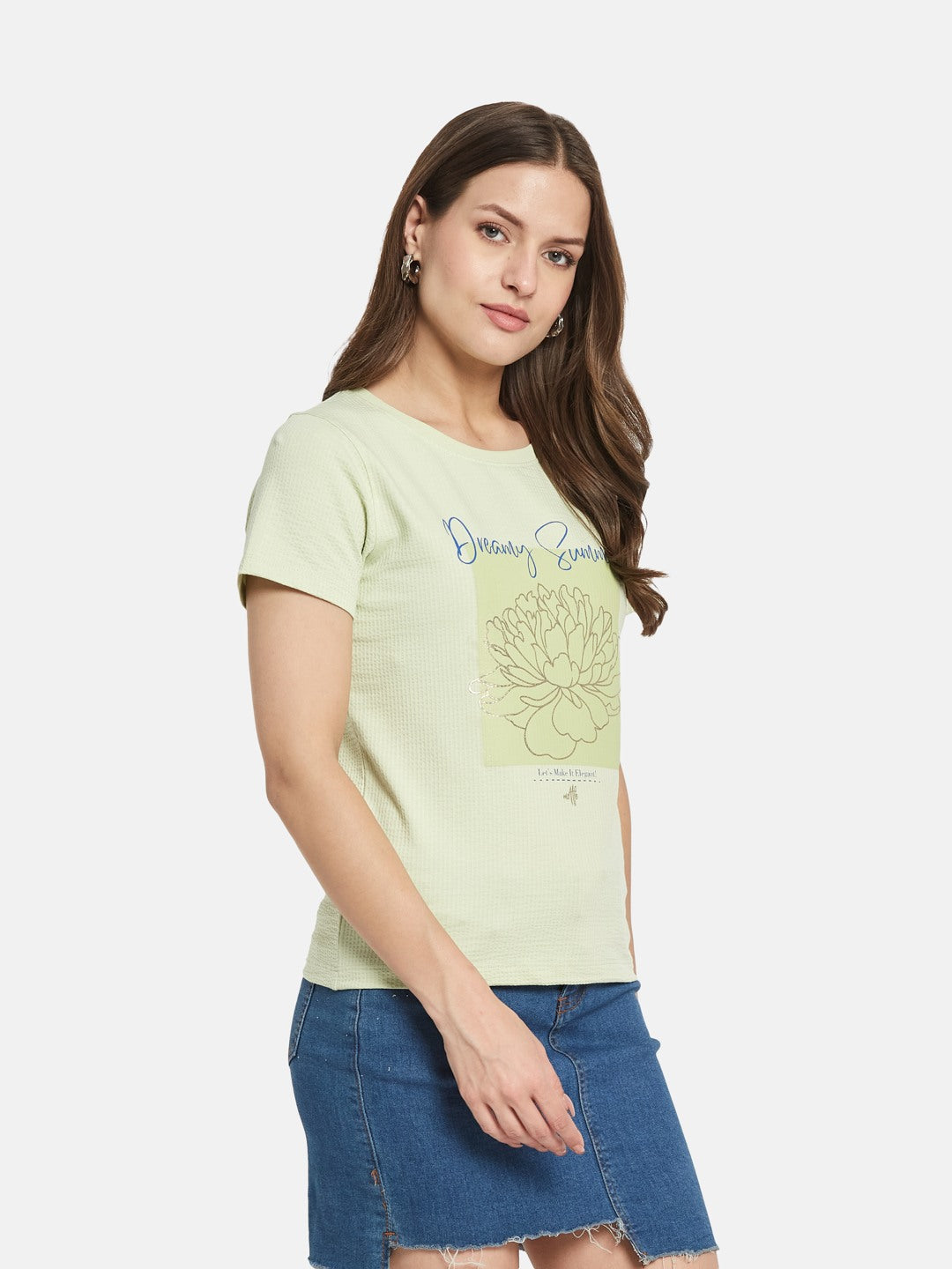 METTLE Women Floral Printed T-shirt