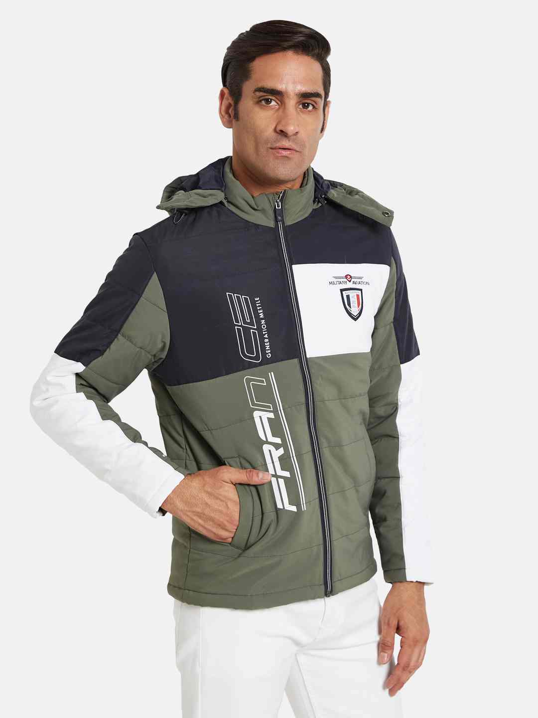 METTLE Men Colourblocked Jacket