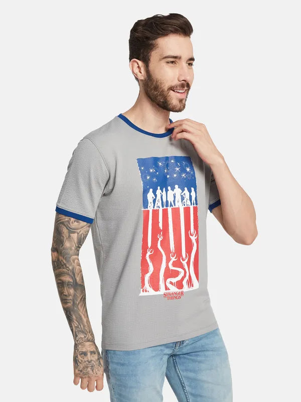 Octave Men Graphic Printed Round Neck T-Shirt