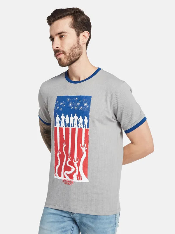 Octave Men Graphic Printed Round Neck T-Shirt