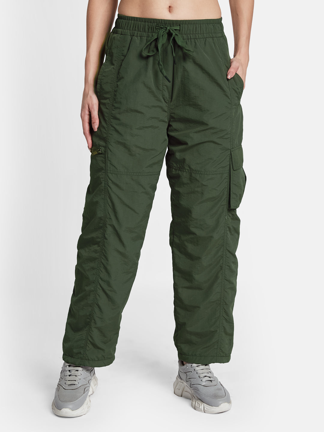 METTLE Women Mid Rise Regular Fit Cotton Track Pants