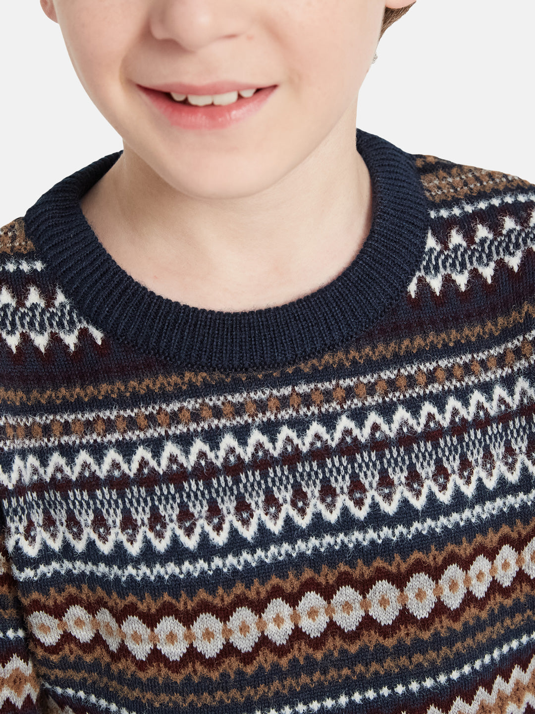 Octave Boys Self Design Pullover Sweater