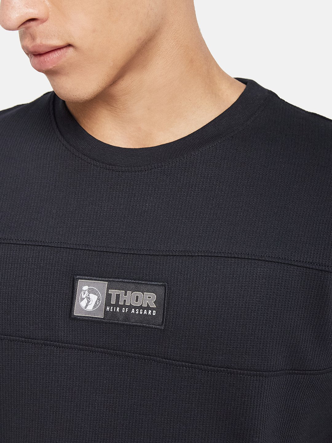 Octave Men Solid Round Neck Cotton T-shirt