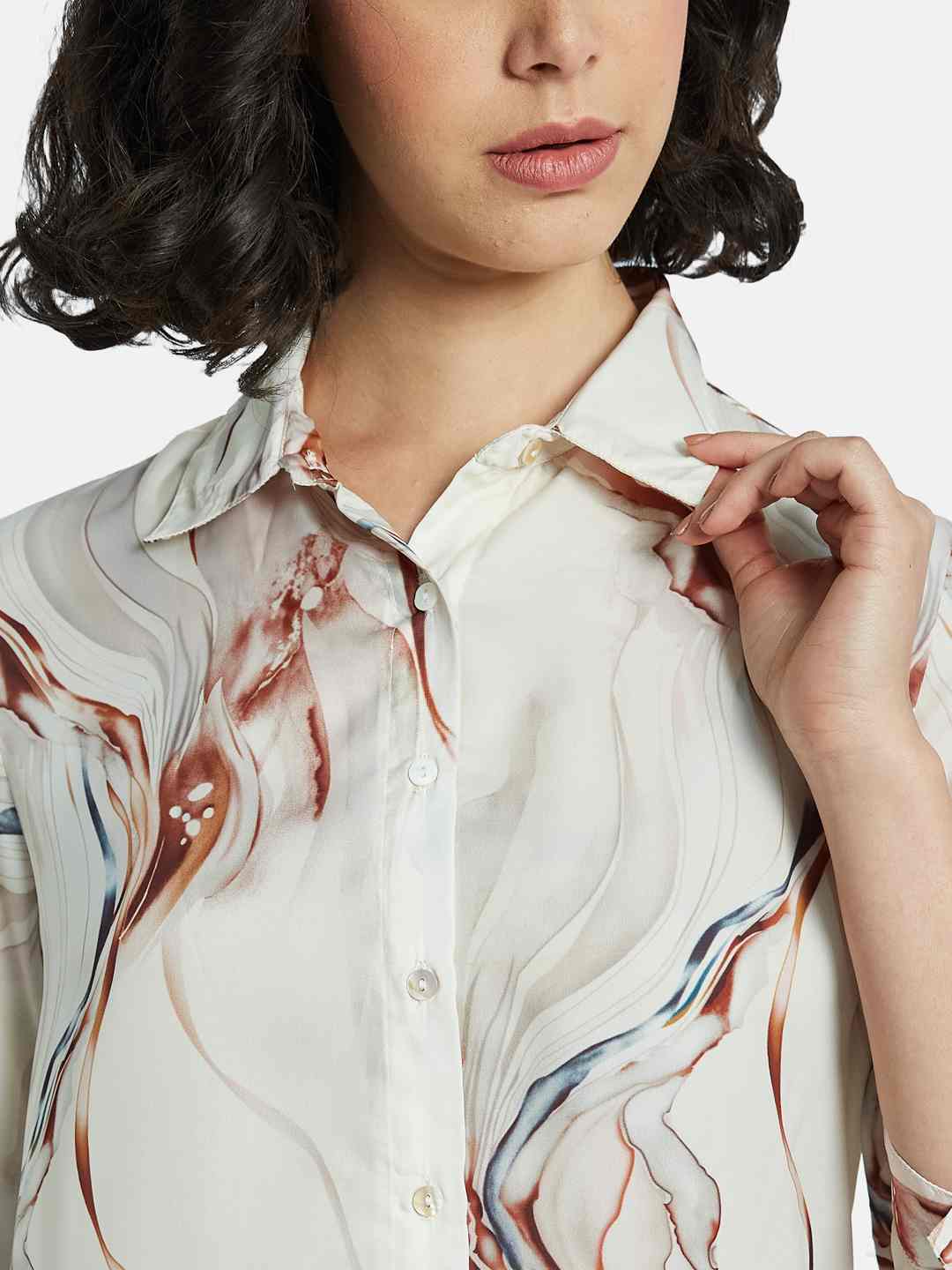 METTLE Women Floral Opaque Printed Casual Shirt