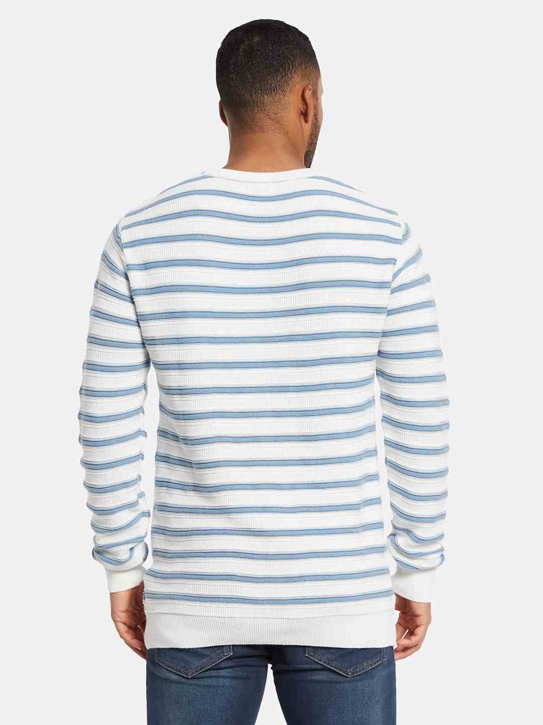 METTLE Men Striped Pullover