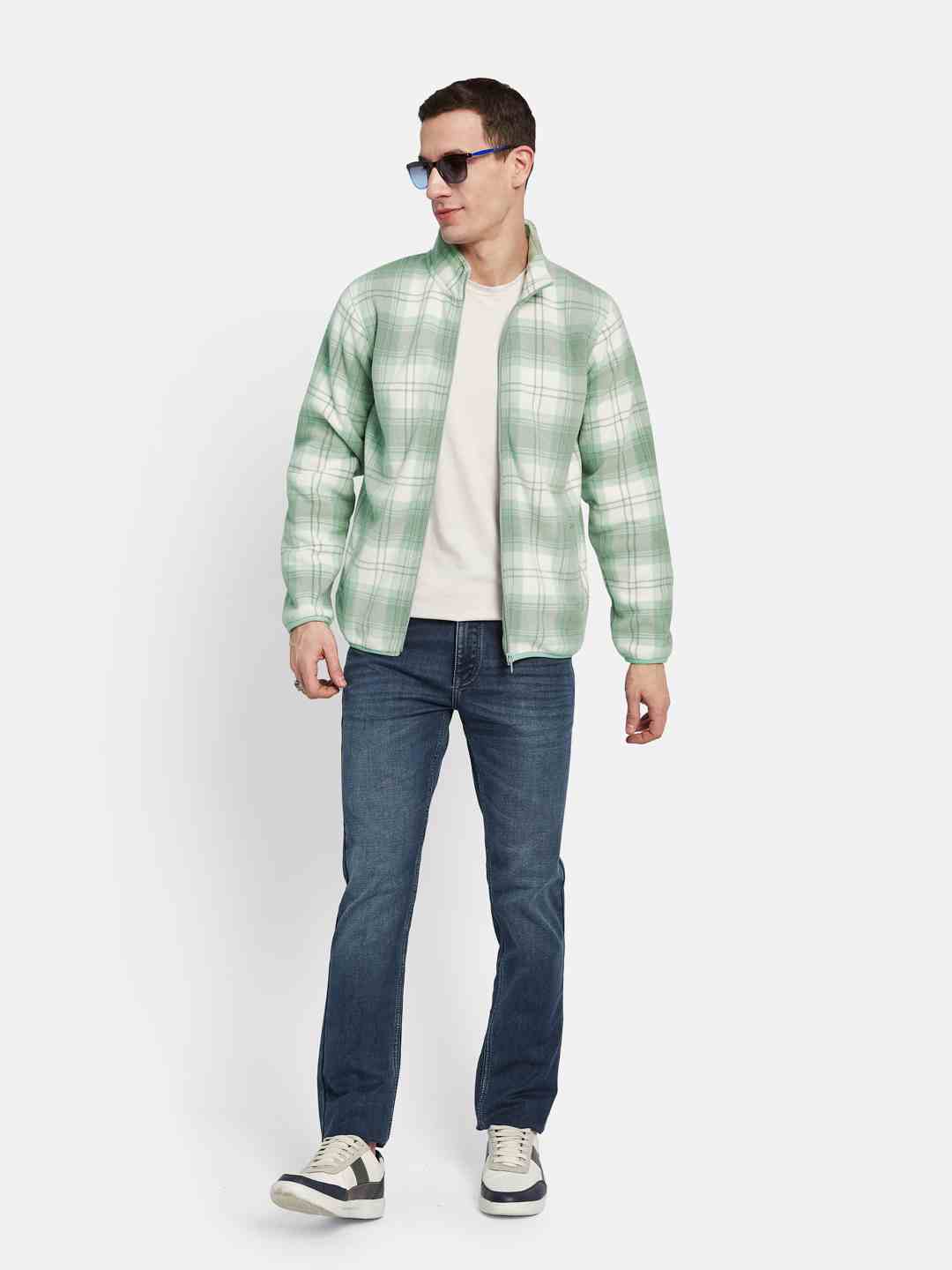 Octave Men Checked Sweatshirt