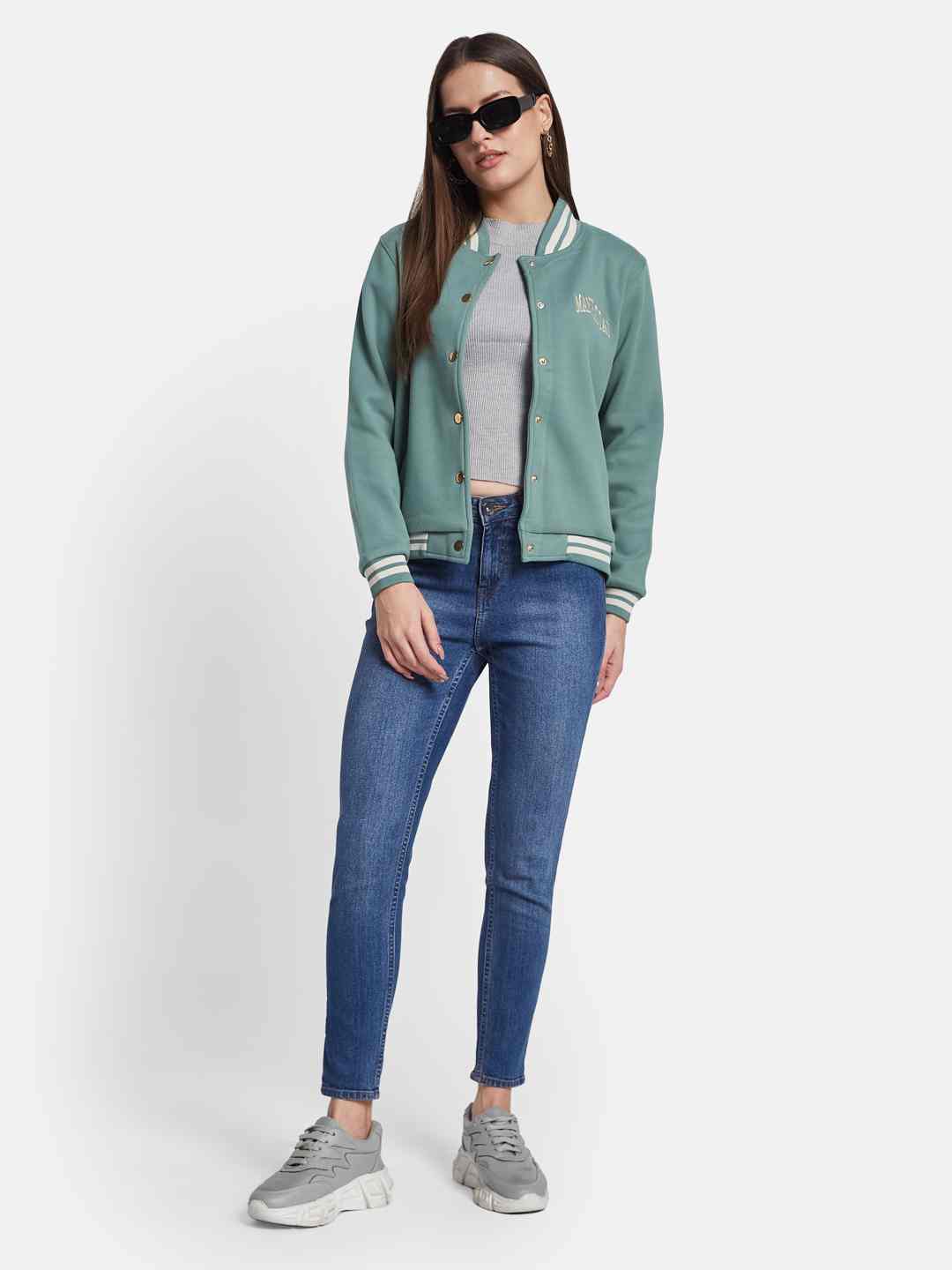 METTLE Women Mock Collar Sweatshirt