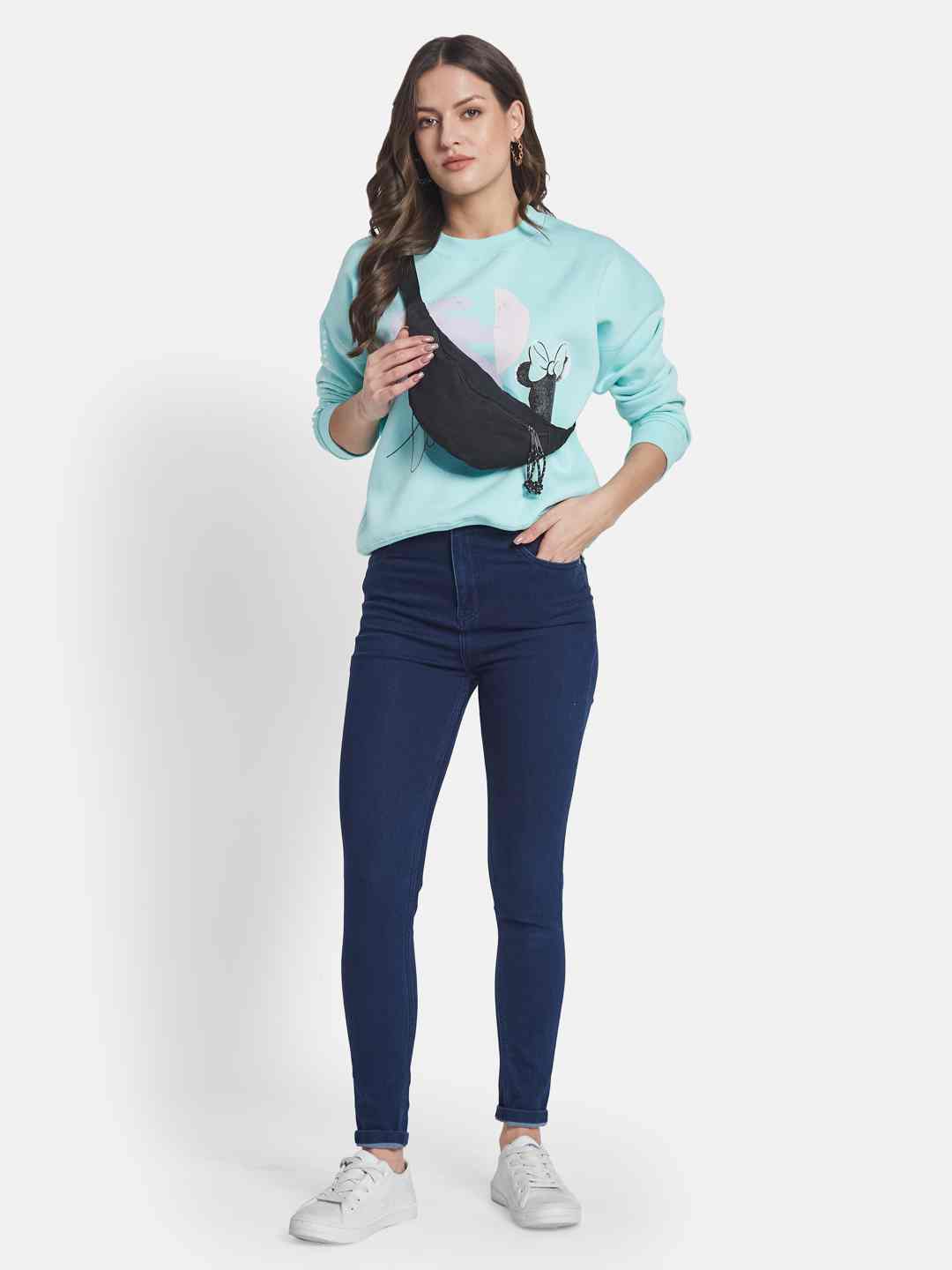 METTLE Women Printed Sweatshirt