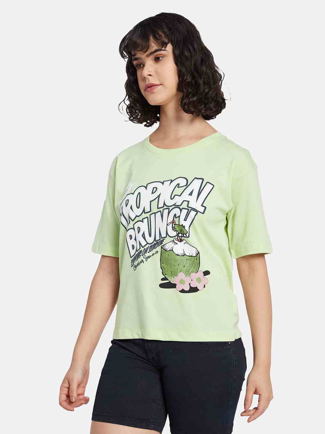 METTLE Women Printed T-shirt