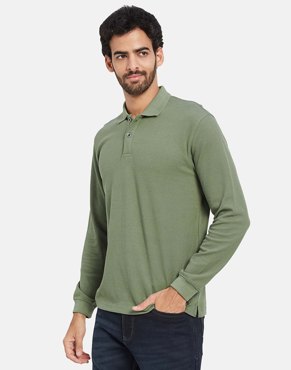 Mettle Polo Collar Cotton T-Shirt