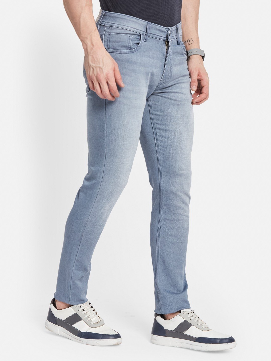 Octave Men Straight Fit Light Fade Stretchable Jeans