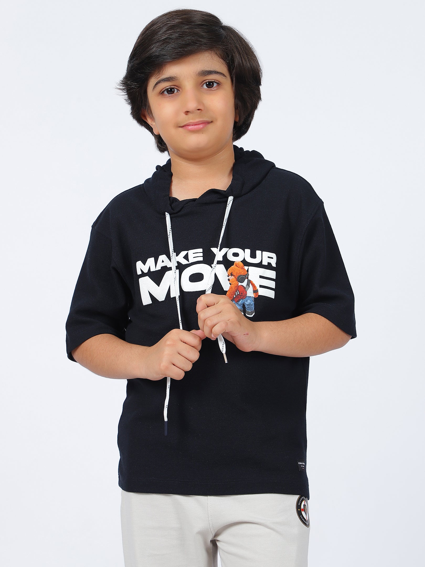 Octave Boys Printed Hooded T-shirt