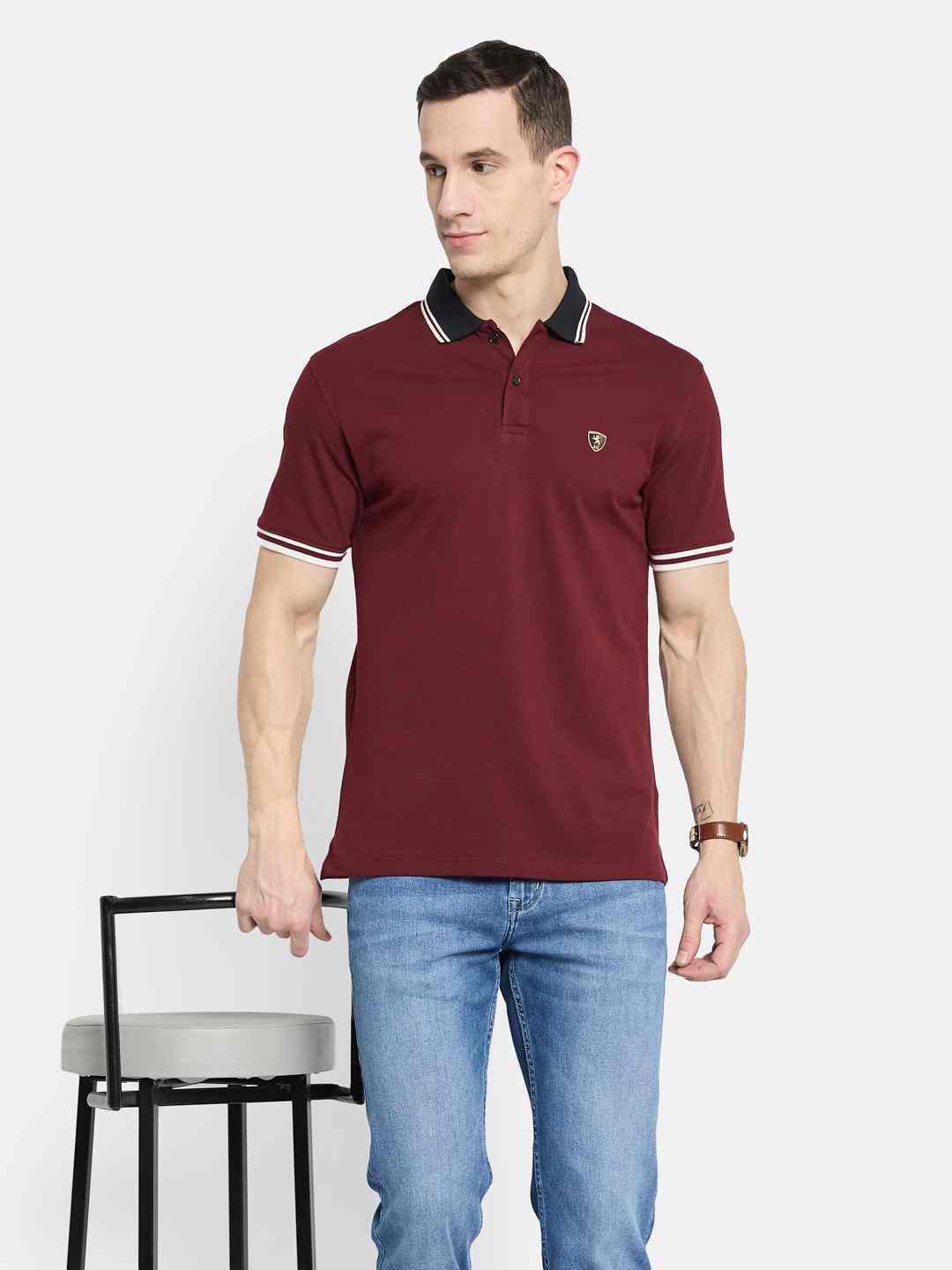 Octave Men Polo Collar T-shirt