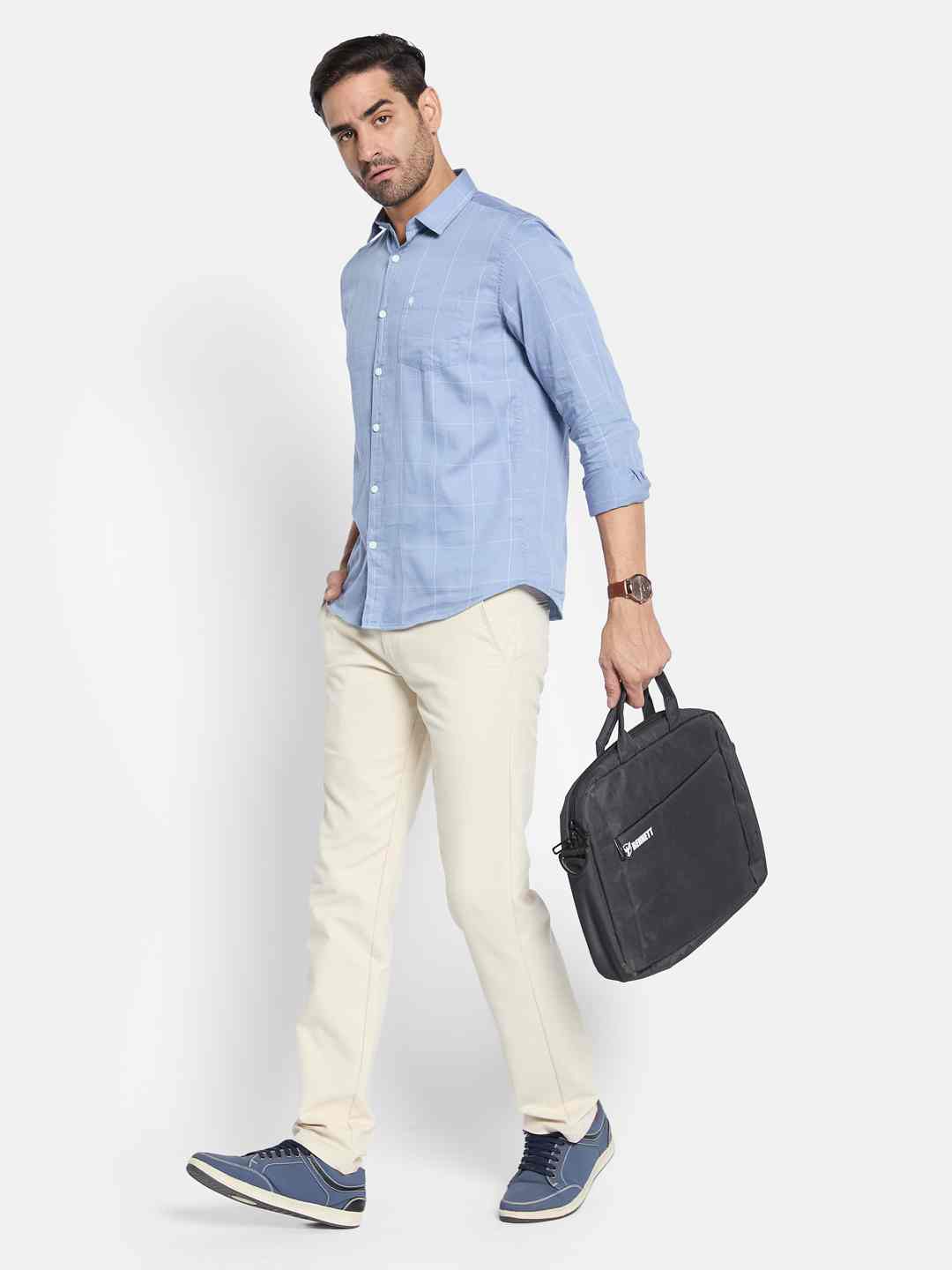 Octave Men Regular Fit Chinos Trousers