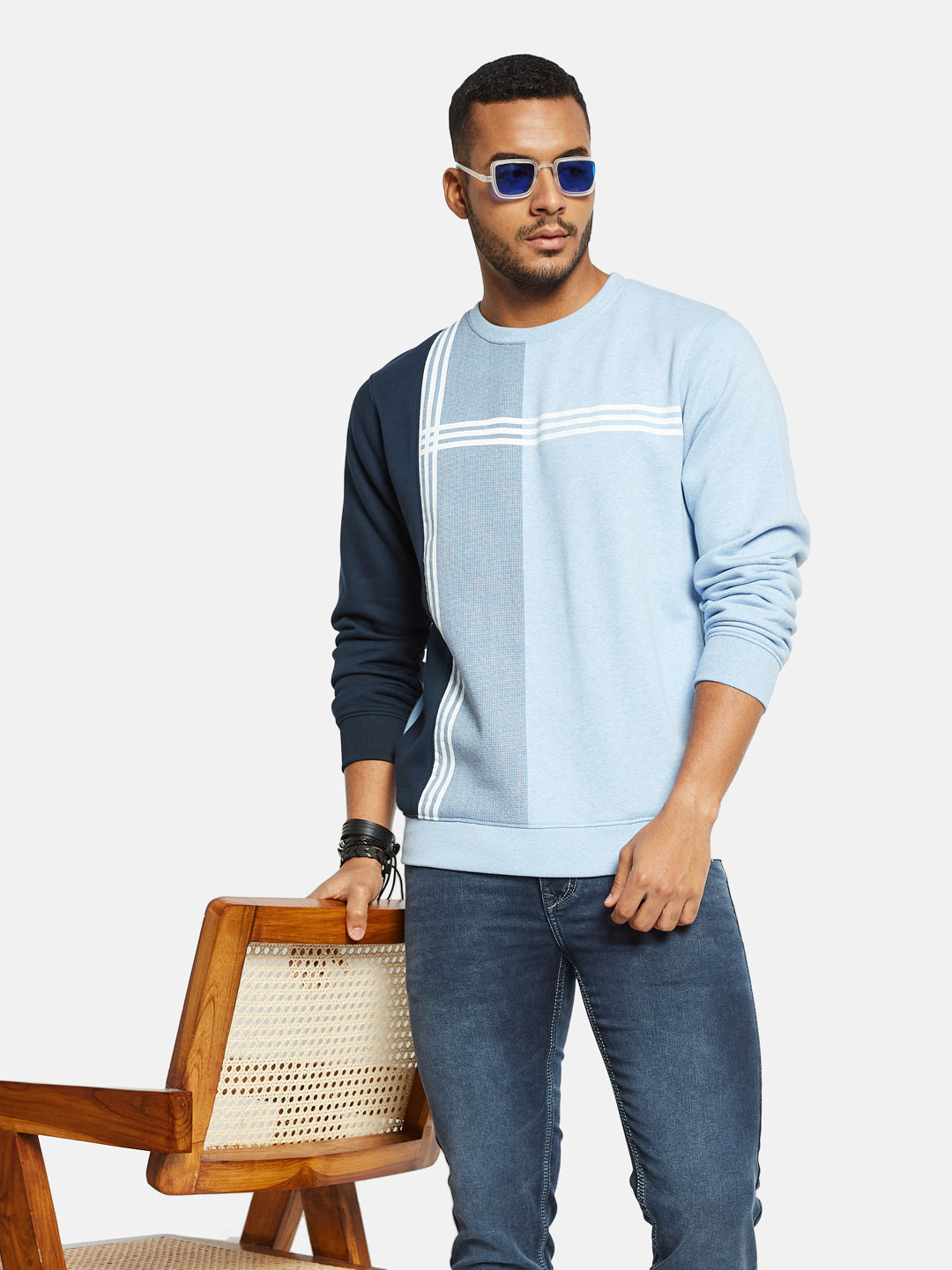 Octave Men Colourblocked Sweatshirt