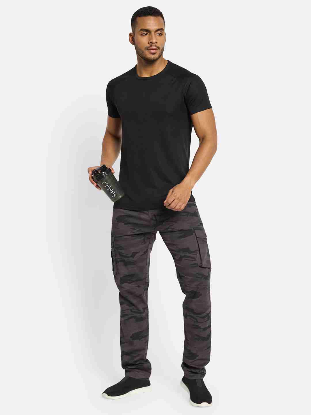 Octave Men Cotton Printed Mid-Rise Track Pants