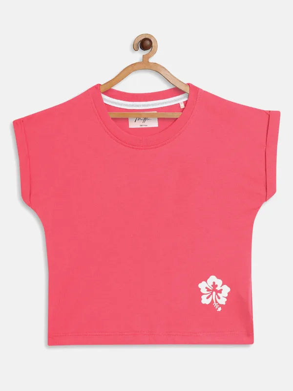 Strawberry Solid Round Neck
