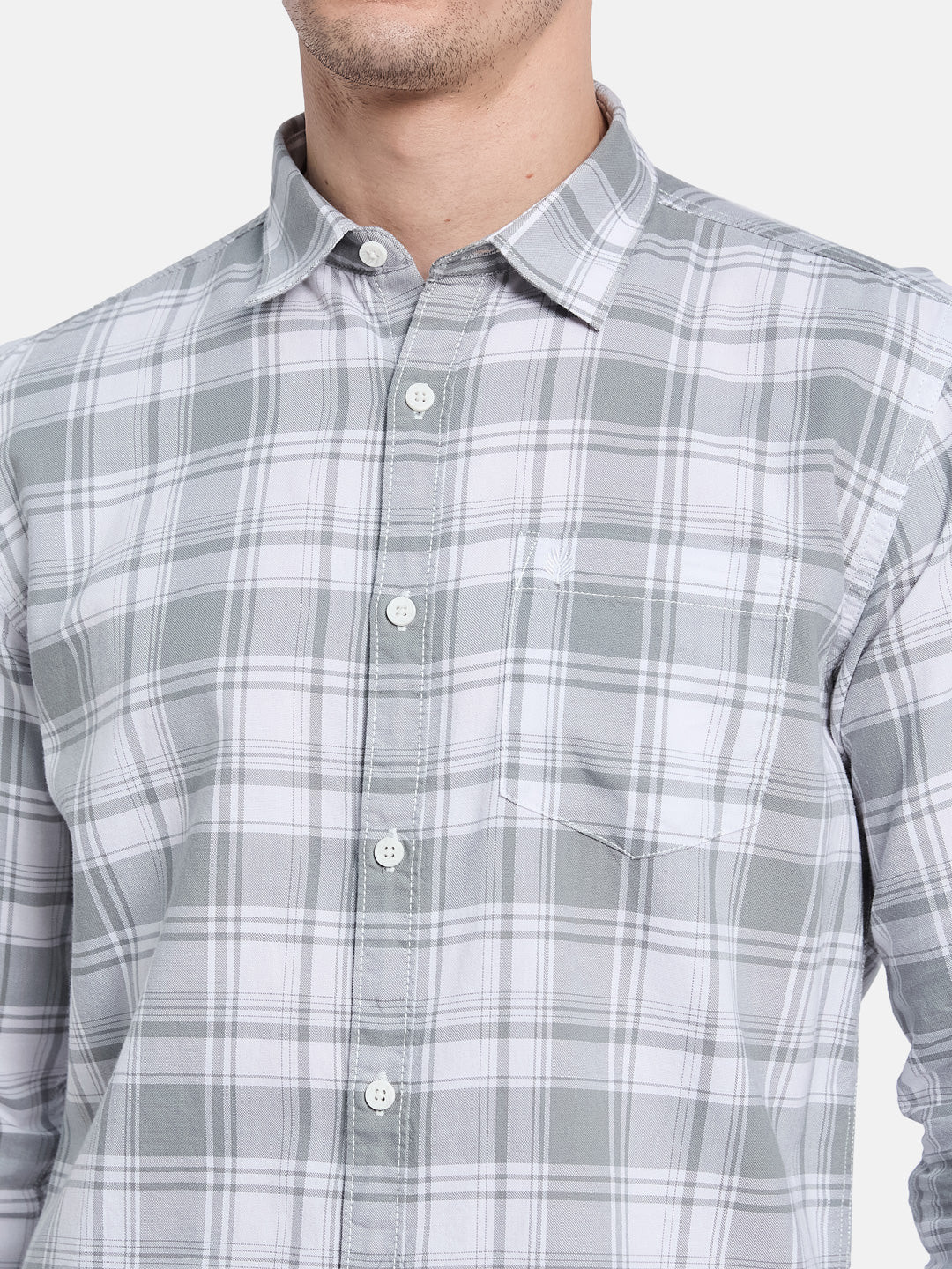 METTLE Men Opaque Checked Casual Shirt