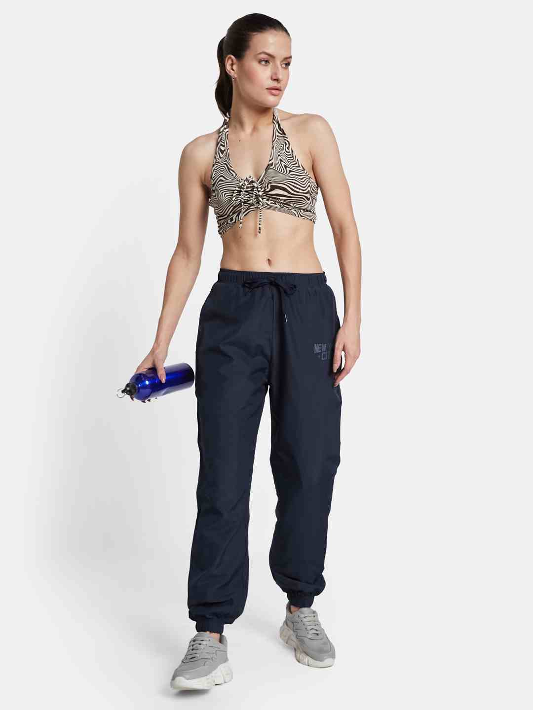 METTLE Women Cotton Mid Rise Joggers