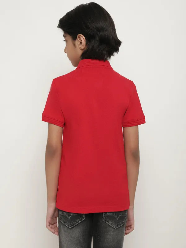 Octave Boys Polo Collar Short Sleeves Cotton T-Shirt