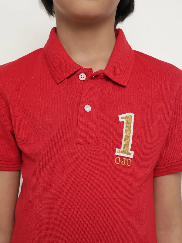 Octave Boys Polo Collar Short Sleeves Cotton T-Shirt