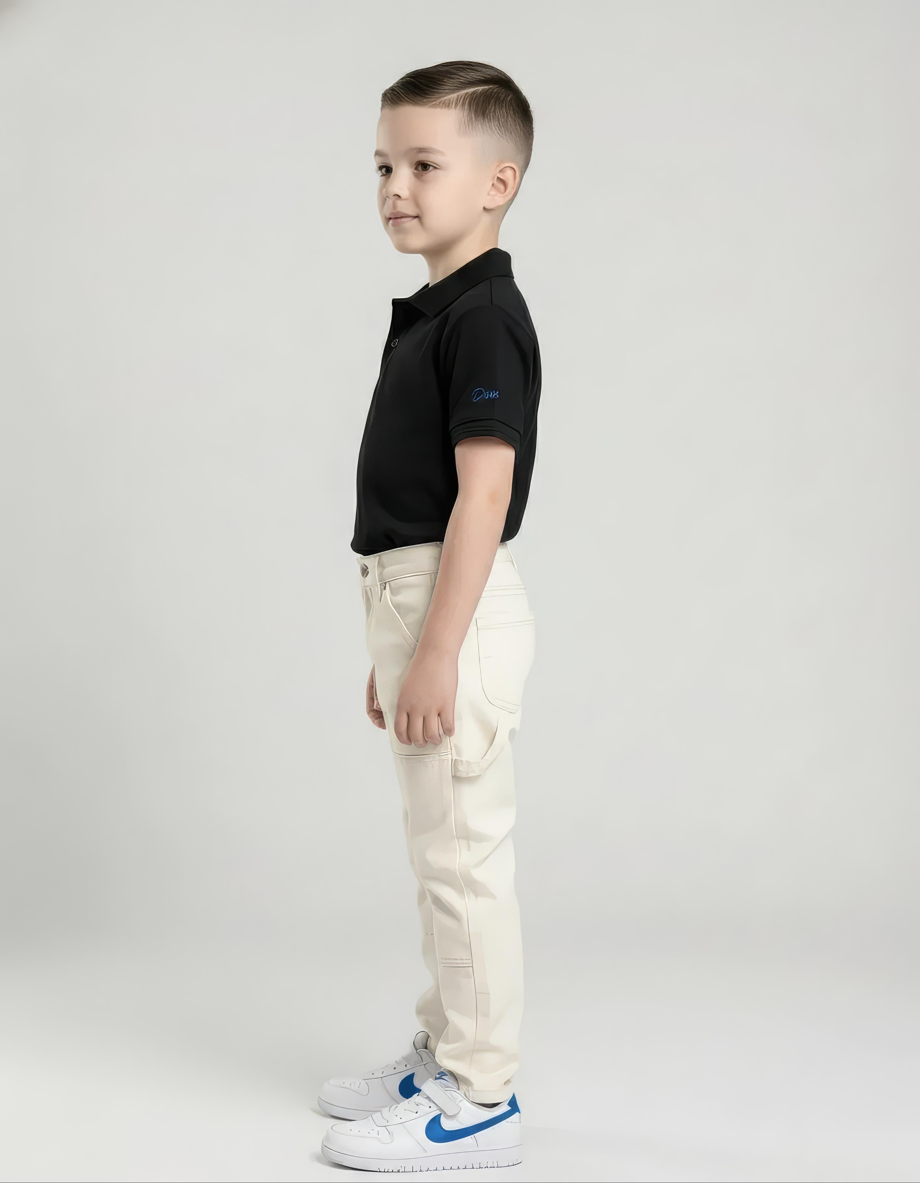Boy Solid Polo Neck T-Shirt
