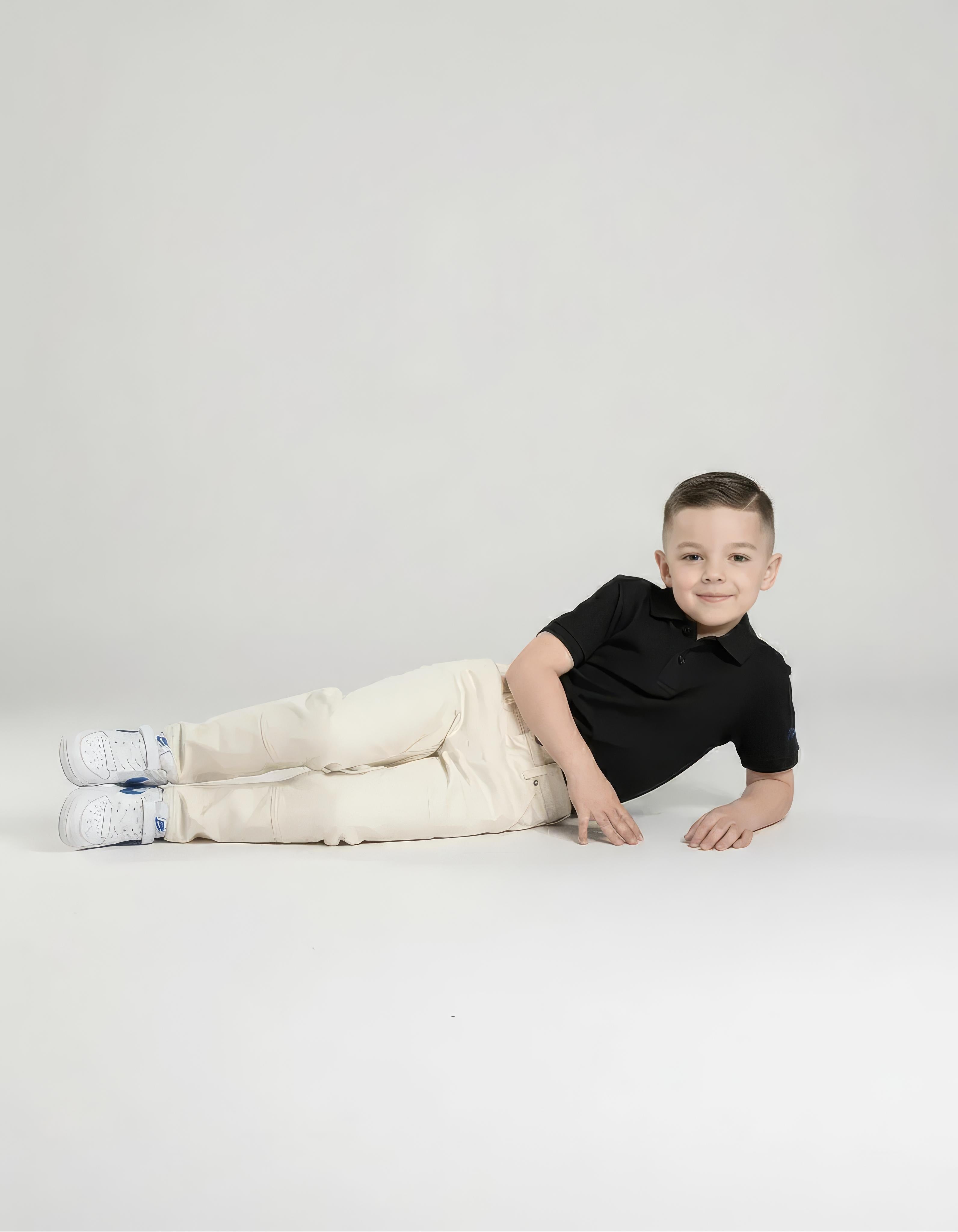 Boy Solid Polo Neck T-Shirt