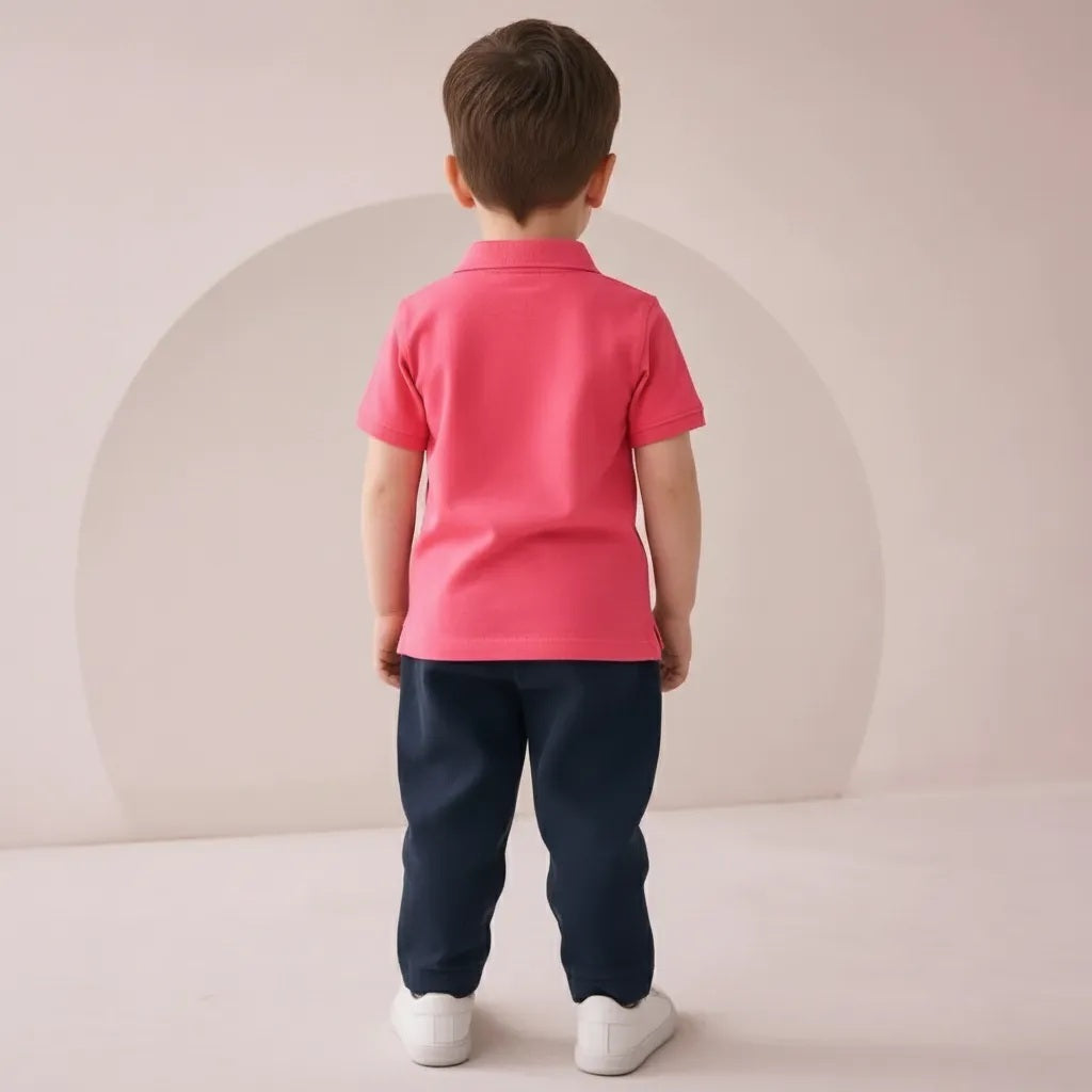 Boy Solid Polo Neck T-Shirt