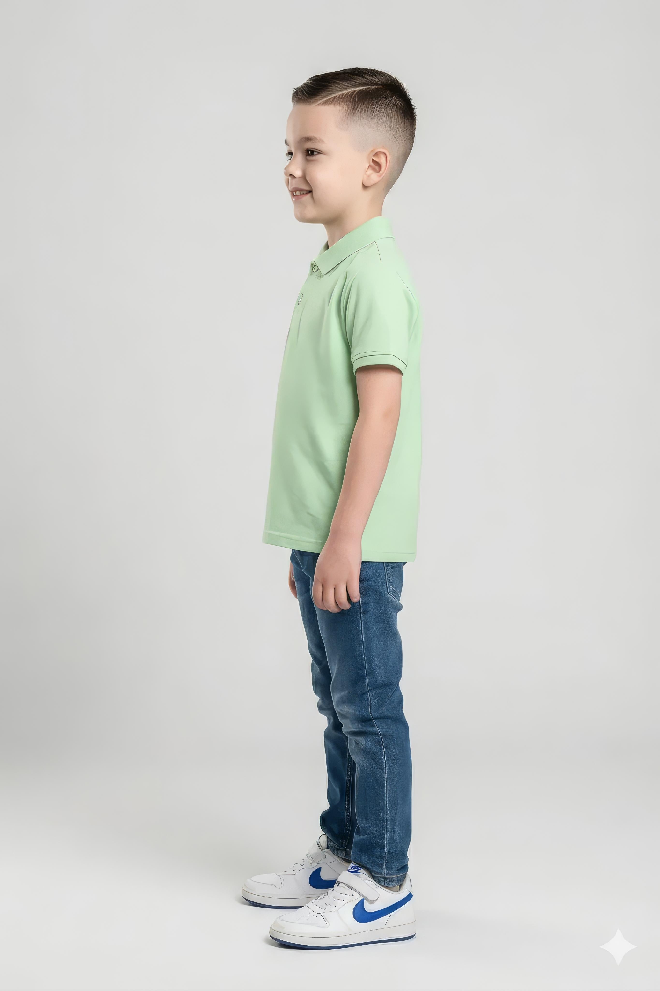 Boy Solid Polo Neck T-Shirt