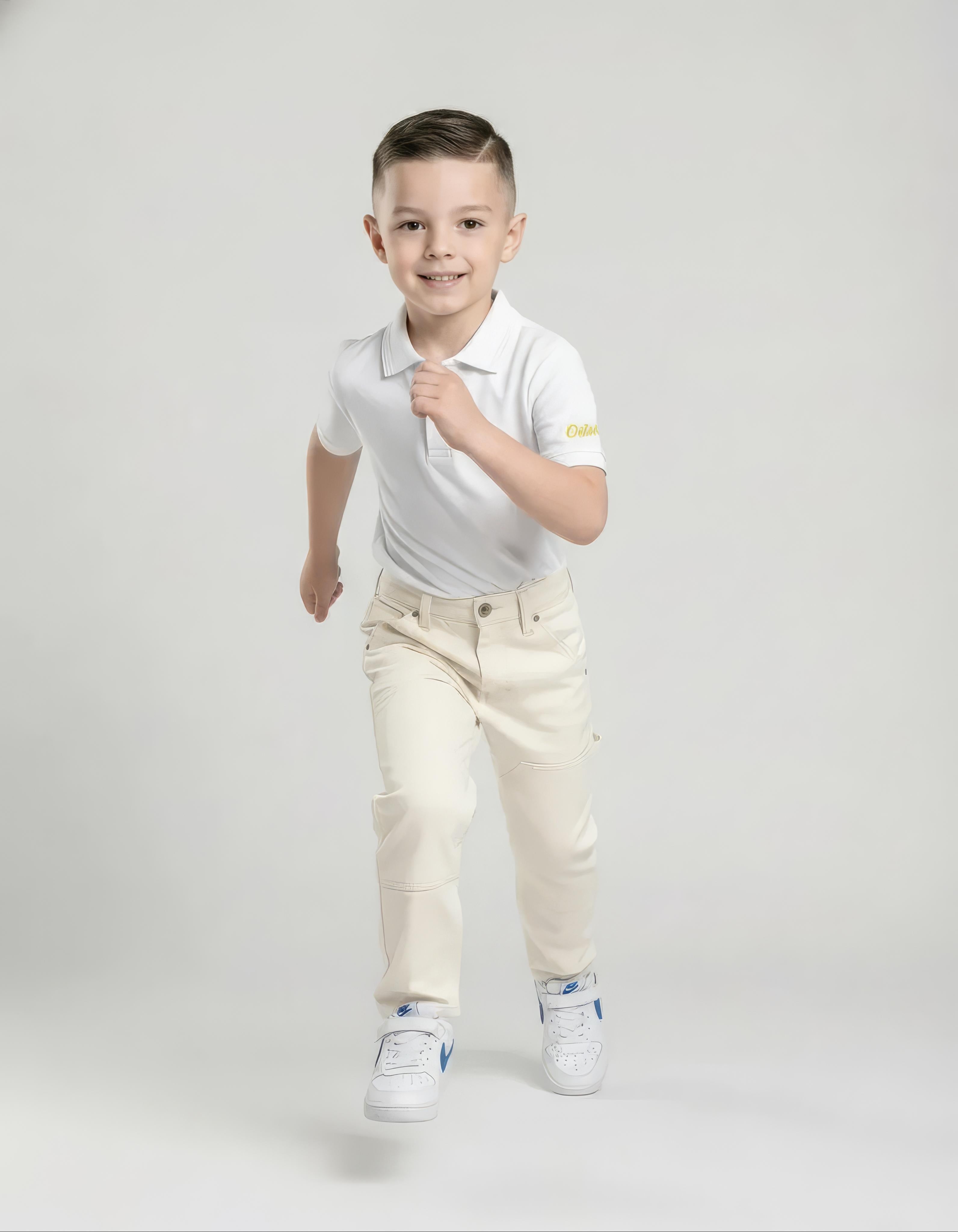 Boy Solid Polo Neck T-Shirt
