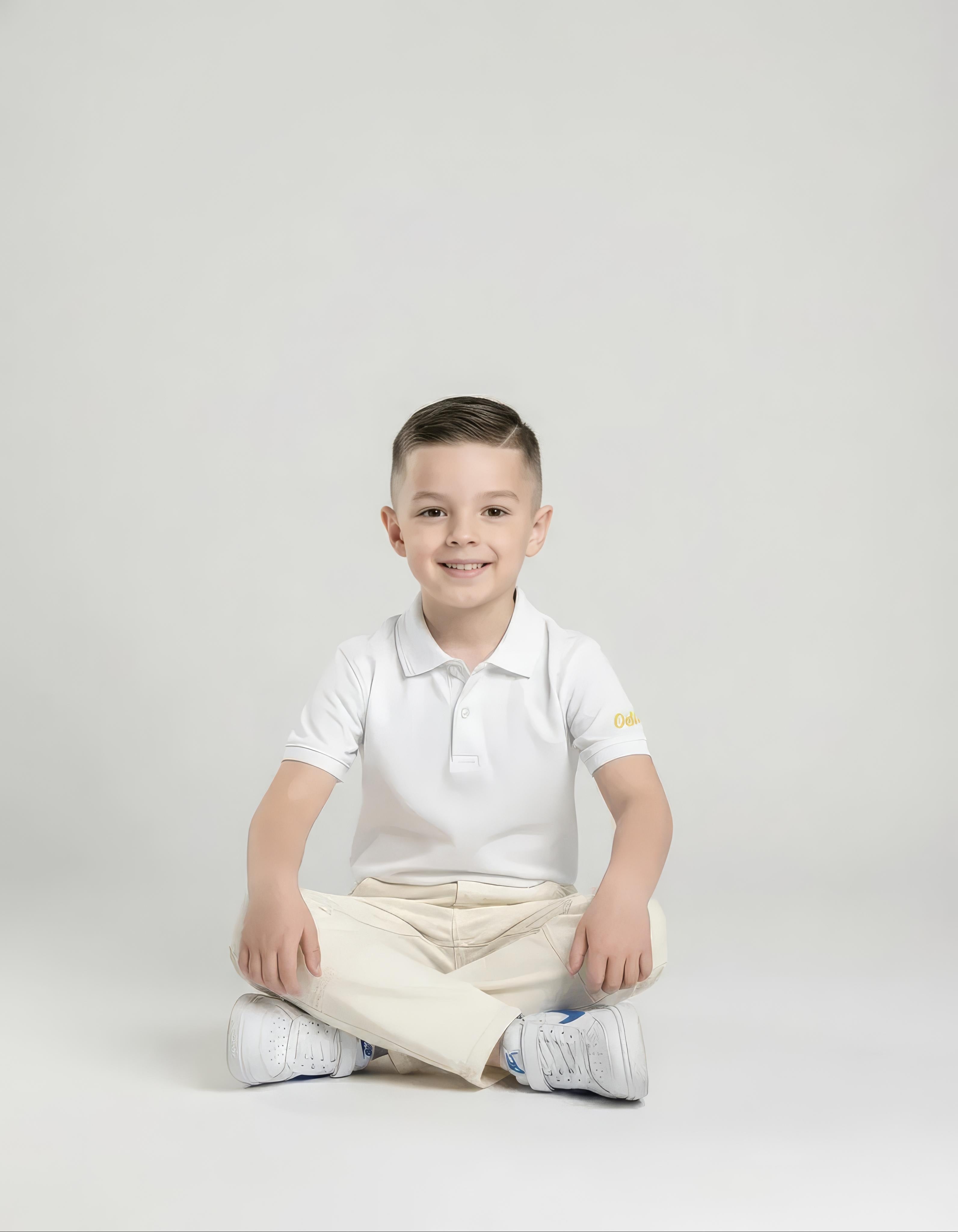 Boy Solid Polo Neck T-Shirt