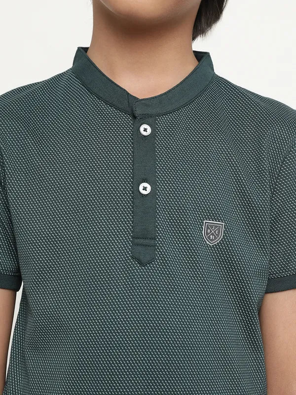 Octave Boys Self Designed Polo Collar Casual T-Shirt